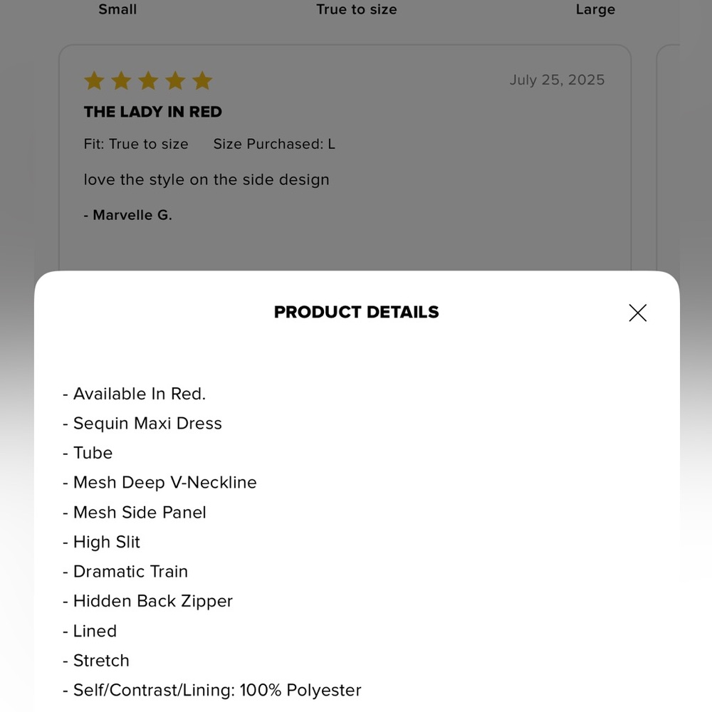 Strapless Red Sequin Dress - NWT new- New With Tags - Picture 8 of 9